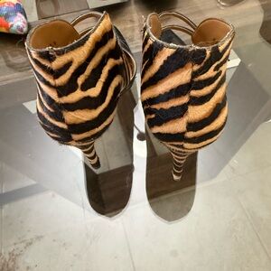 Nine West Zebra Stripe Heeled Boots